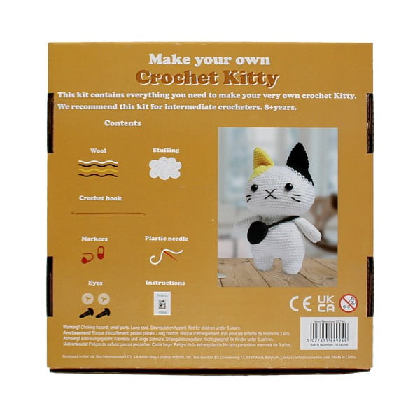 Komplet za ustvarjanje DIY Crochet Cat – Rex London-image-4