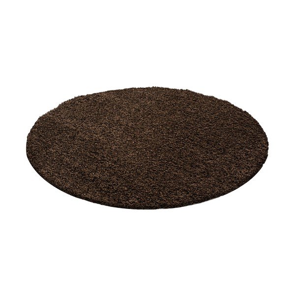 Temno rjava okrogla preproga ø 160 cm Life – Ayyildiz Carpets