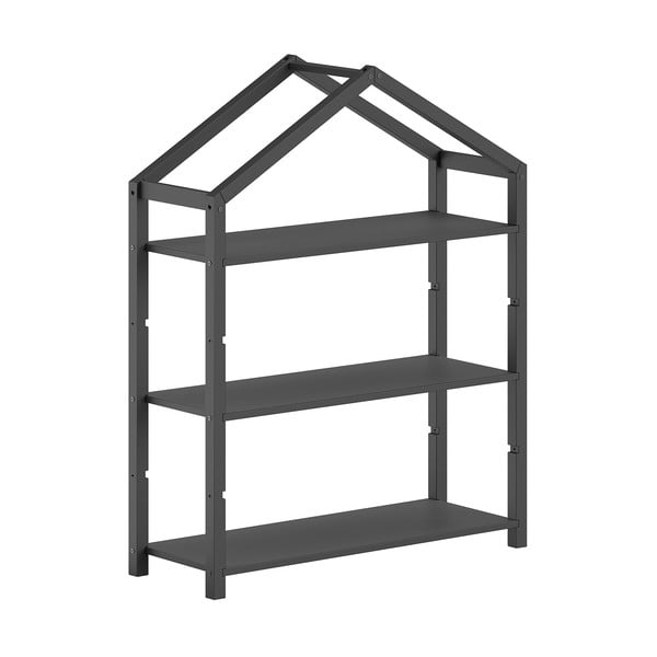 Antracitno siv otroški regal iz masivnega bora 111x141x40 cm Dallas – Vipack