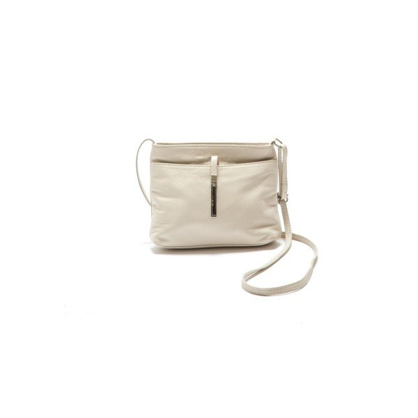 Bež usnjena torbica Roberta M Suede-image-1