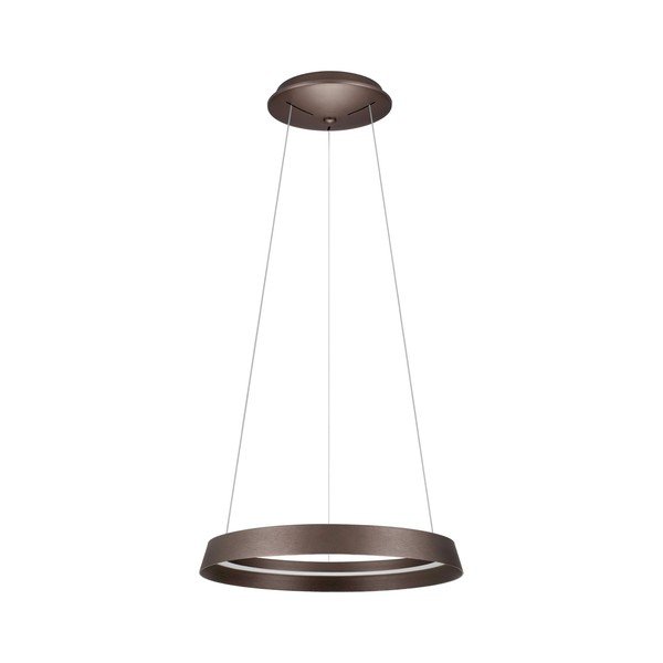 Rjava aluminijasta LED zatemnitvena viseča svetilka s senčilom iz akrilnega stekla ø 45 cm Ormi – Nova Luce