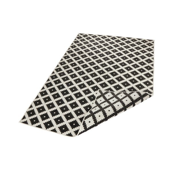 Črno-bela vzorčasta dvostranska preproga Bougari, 120 x 170 cm-image-3
