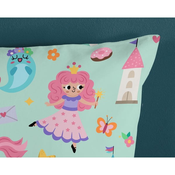 Mentolno zelena bombažna otroška posteljnina za otroško posteljico 100x135 cm Fantastic – Good Morning-image-3