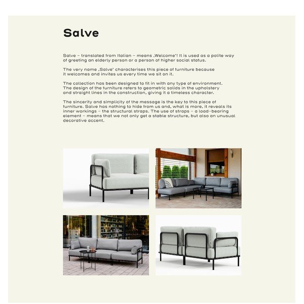 Svetlo siv oblazinjen vrtni fotelj Salve – Sit Sit-image-1