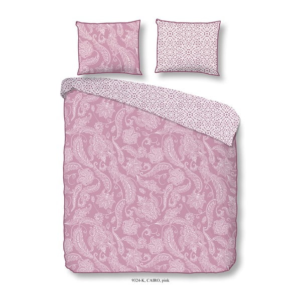 Rožnata bombažna satenova rjuha za eno posteljo Descanso Cairo Pink,140 x 200 cm