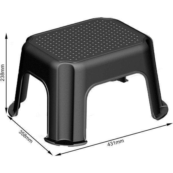 Črni stolček Basic - Rotho-image-3