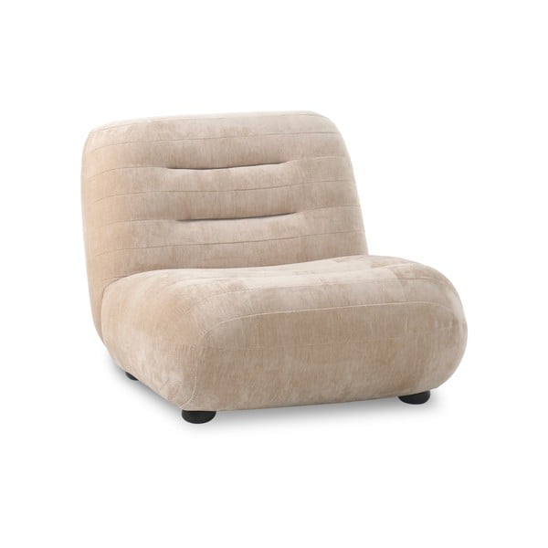 Bež žameten fotelj Wyatt – Dutchbone