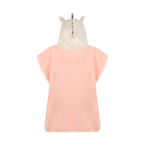 Rožnat bombažen otroški pončo Lola – Good Morning