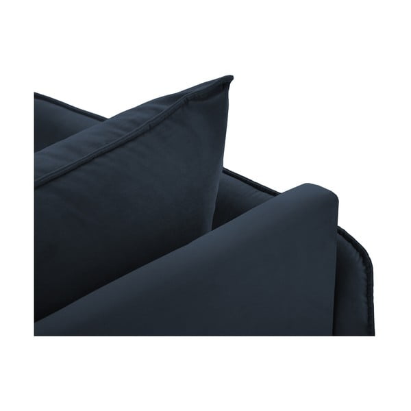 Temno modri žametni ležalnik (levi kot) Vienna - Cosmopolitan Design-image-1