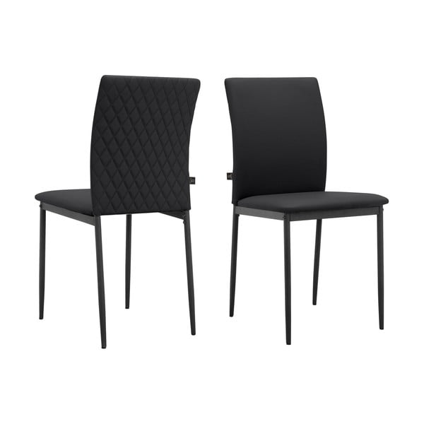 Črni jedilni stoli v kompletu 2 ks iz umetnega usnja Pavia – Støraa-image-3