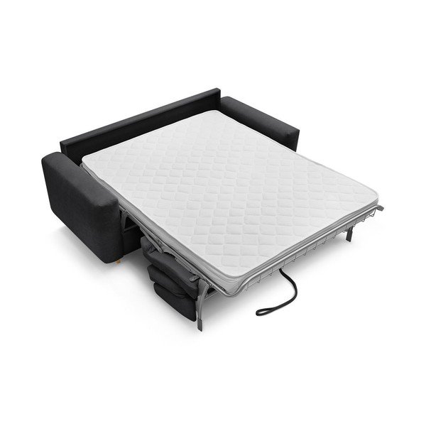 Črna sedežna garnitura za spanje/raztegljiva 200 cm Cocoone – Bobochic Paris-image-3