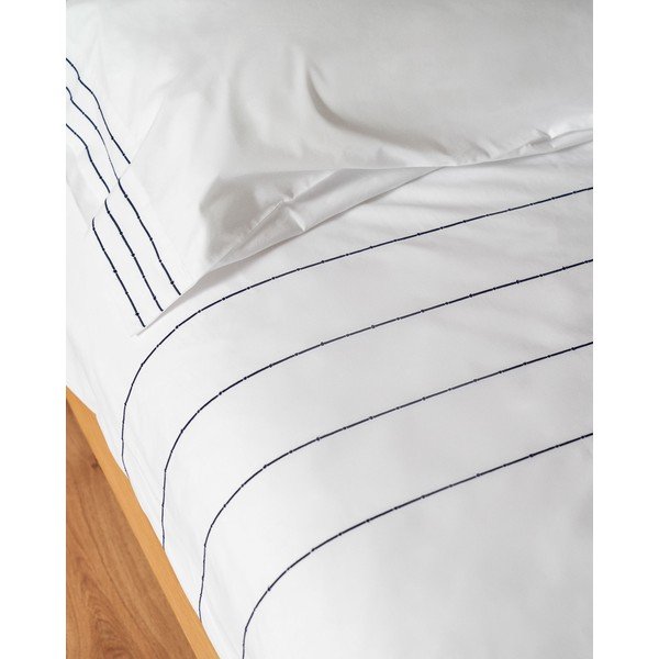 Bela podaljšana posteljnina za zakonsko posteljo iz bombažnega perkala 240x260 cm Cintia – Kave Home-image-4