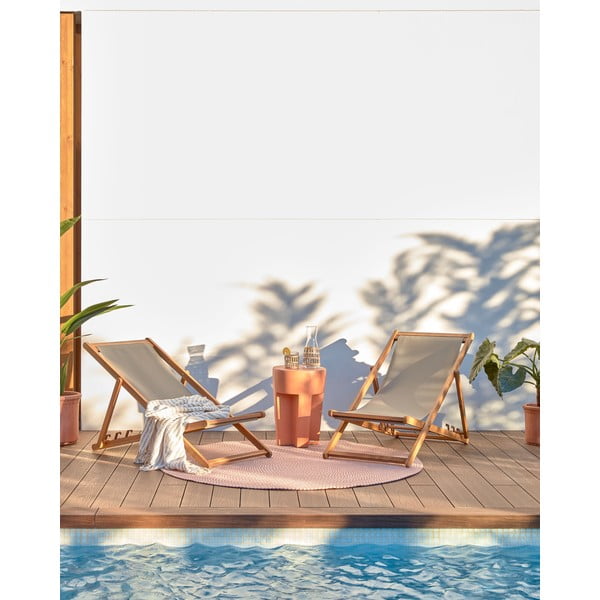 Rožnata okrogla notranja in zunanja preproga iz recikliranih vlaken ø 150 cm Rodhe – Kave Home-image-1