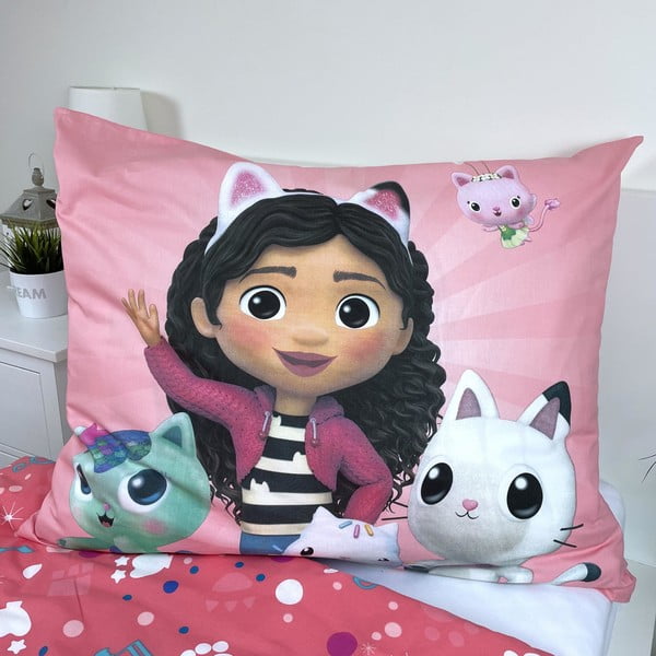 Bombažna otroška posteljnina 140x200 cm Gabby's Dollhouse – Jerry Fabrics-image-3