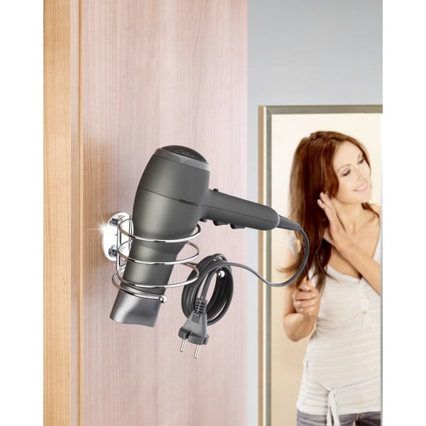 Wenko Turbo-Loc samonosilni nosilec za sušilec za lase, nosilnost do 40 kg-image-3
