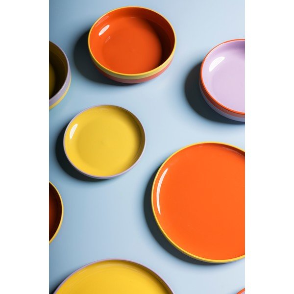 Zelen/oranžen krožnik iz kamenine ø 26 cm Duo – ONA-image-3