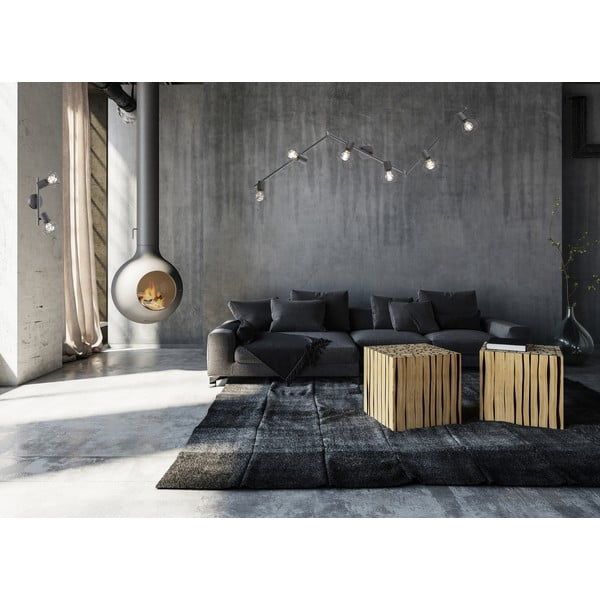 Črno točkovno svetilo 8x25 cm Ran – Fischer & Honsel-image-1