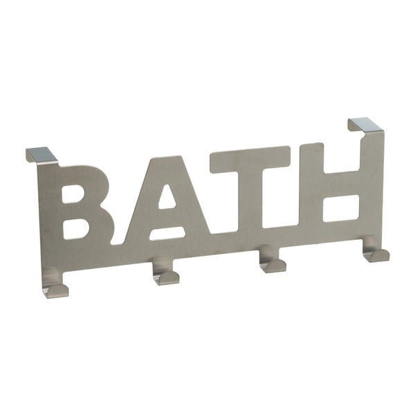 Kovinski obešalnik za vrata v mat srebrni barvi 32 cm Bath – Casa Selección