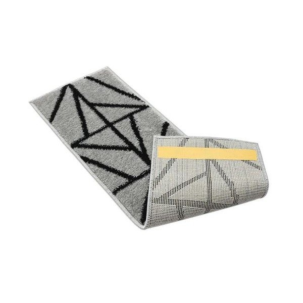 Črni/sivi komplet preprog za stopnice 13 ks 22x73 cm Striped – Mila Home