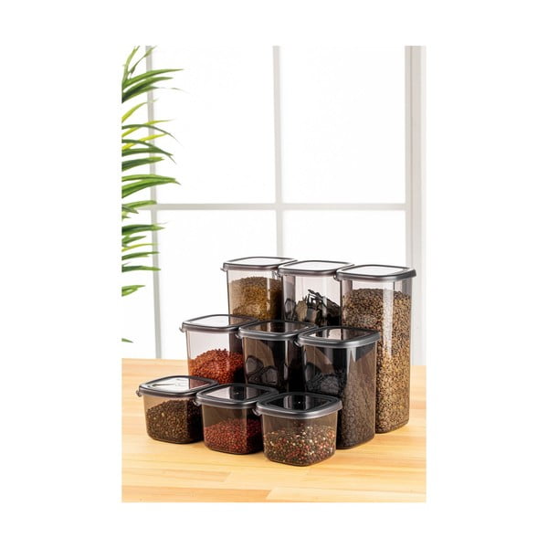 Posode za shranjevanje v kompletu 9 ks živil Fresco – Hermia-image-1