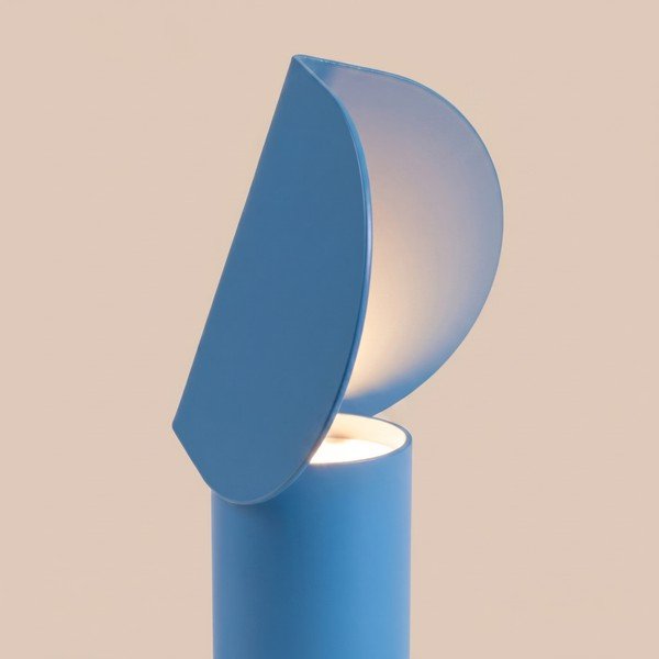 Svetlo modra aluminijasta LED namizna svetilka (višina 15 cm) BISCUIT – Thoro-image-3