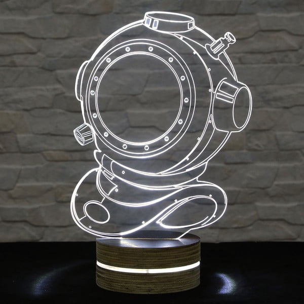 3D namizna svetilka Diver