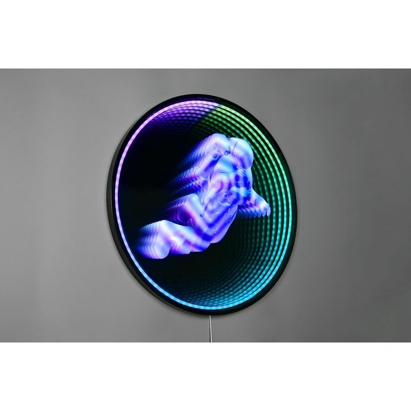 Črna stenska svetlobna dekoracija z vtikačem ø 60 cm Duke – Reality-image-1