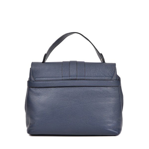 Temno modra usnjena torbica Roberta M Hanna Blu-image-3