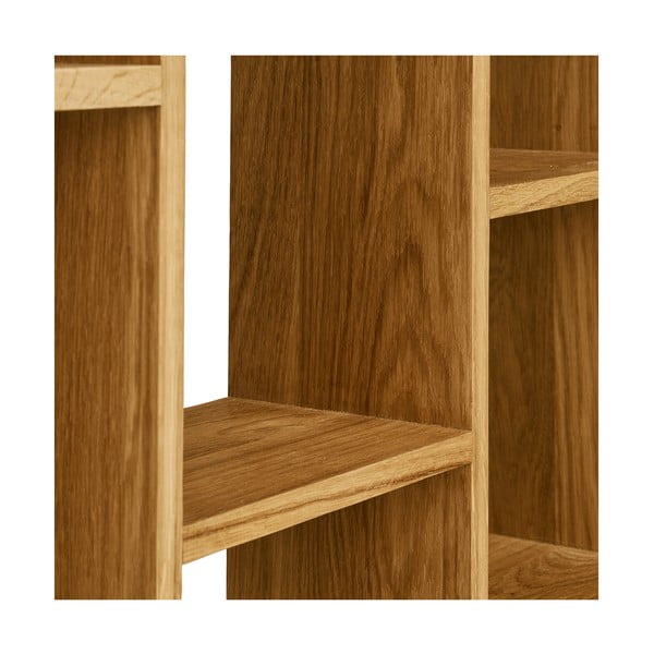 Večnivojska polica iz masivnega hrasta v naravni barvi 15 cm Townsville – House Nordic-image-3