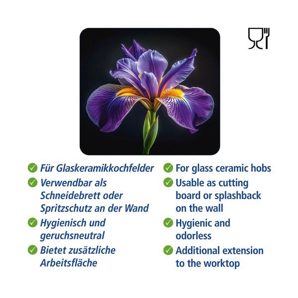 Stenska zaščitna plošča za štedilnik iz kaljenega stekla 50x56 cm Iris – Wenko-image-4
