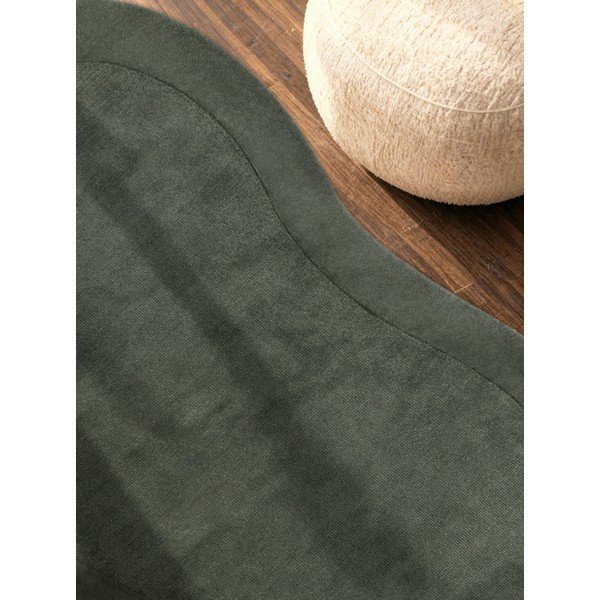 Temno zelena ročno tkana preproga iz mešanice volne 125x200 cm Kari Organic – Villeroy&Boch-image-3