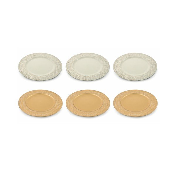 Komplet 6 dekorativnih plastičnih božičnih krožnikov Villa d'Este XMAS Piatto Martellato, ⌀ 33 cm