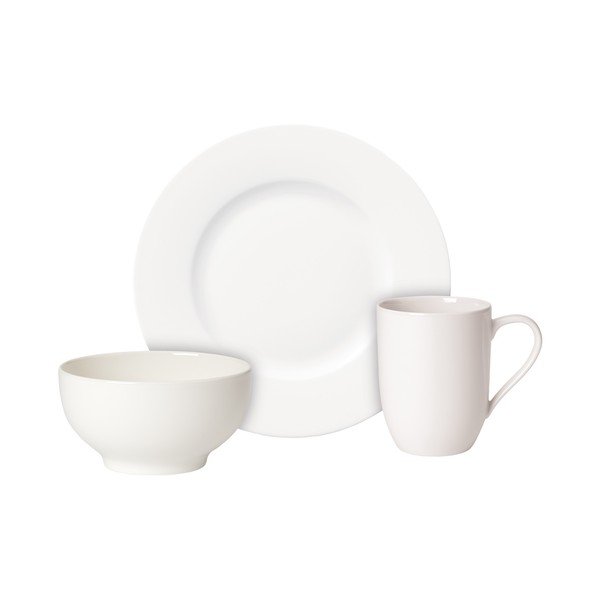Villeroy & Boch For Me porcelanast komplet sklede, krožnika in vrča za zajtrk
