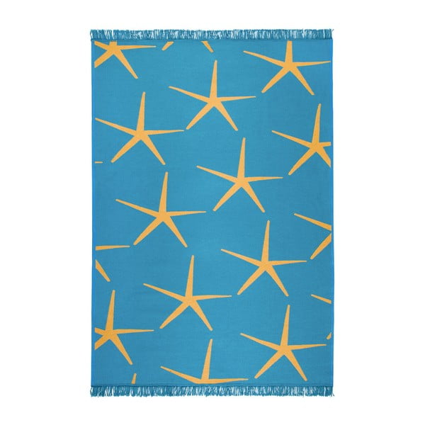 Modra in rumena dvostranska preproga Morska zvezda, 80 x 150 cm