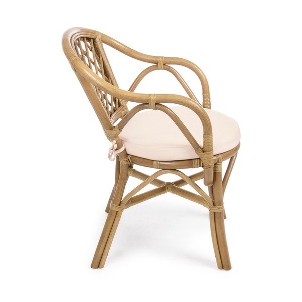 Vrtni stol iz masivnega lesa in ratana v naravni barvi Athina – Bizzotto-image-3