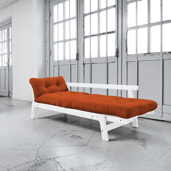 Raztegljiv kavč Karup Step White/Orange-image-2