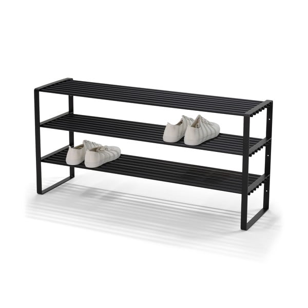 Črna kovinska omarica za čevlje 100x48,5x29 cm Rex – Spinder Design