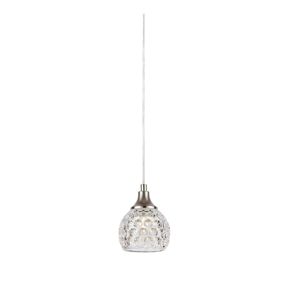 Steklena viseča svetilka v mat srebrni barvi ø11,5x14,5 cm Clear