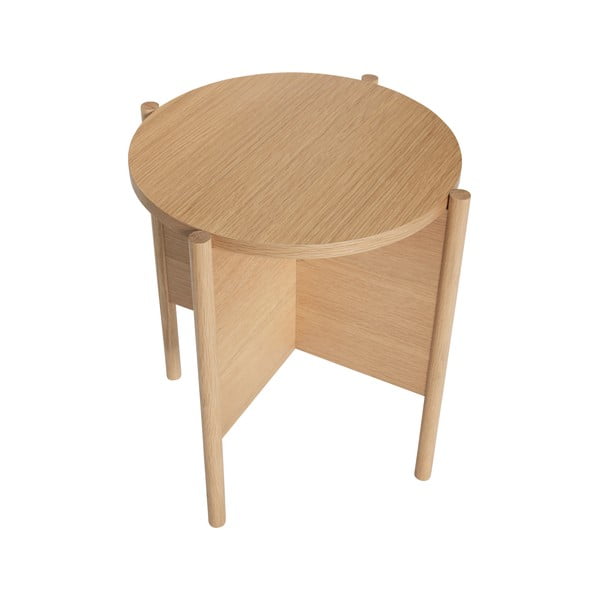 Okrogla stranska mizica v hrastovem dekorju ø 45 cm Heritage – Hübsch-image-3