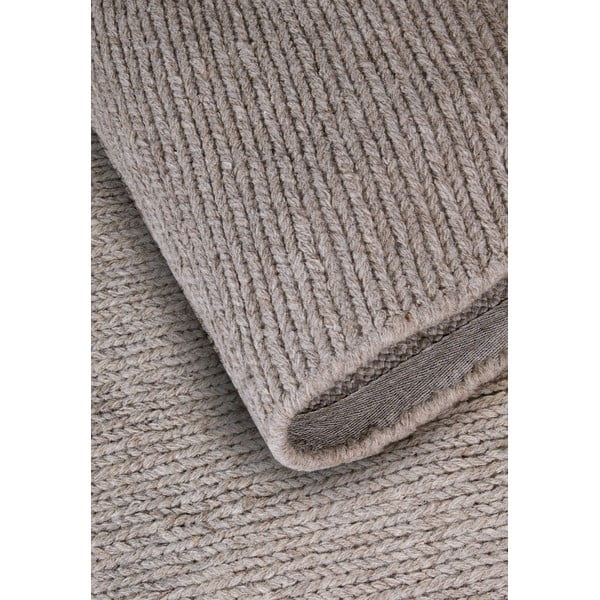 Svetlo rjava ročno tkana volnena okrogla preproga ø 200 cm Francois – Villeroy&Boch-image-3