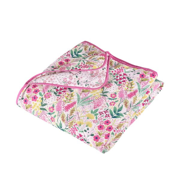 Rožnato prešito pregrinjalo 220x230 cm Tilly Floral – Catherine Lansfield