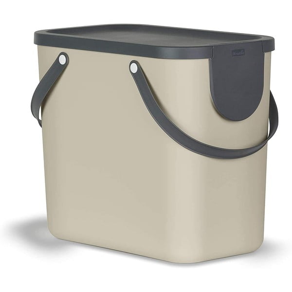 Svetlo rjav koš za smeti za ločevanje odpadkov iz reciklirane plastike 25 l Albula – Rotho
