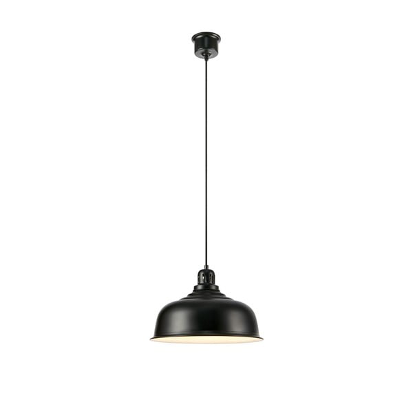 Črna viseča svetilka s kovinskim senčnikom 37x37 cm Port - Markslöjd