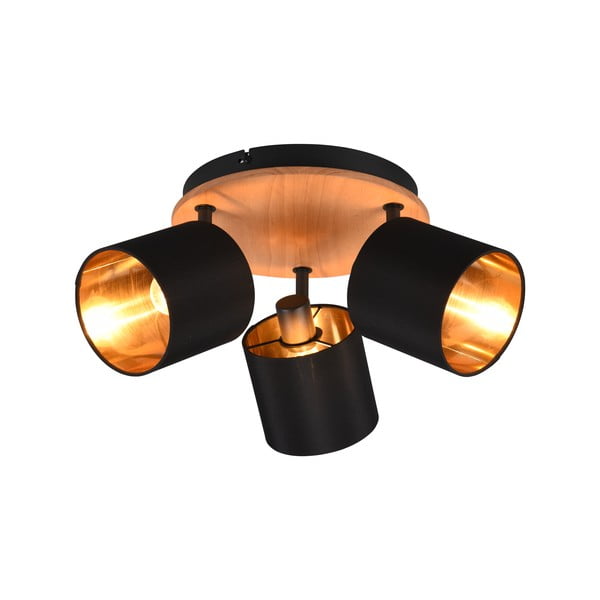 Črno/naravno točkovno svetilo ø 12 cm Tommy – Reality-image-2