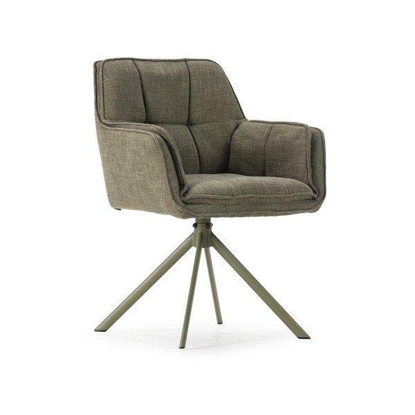 Zeleni oblazinjeni jedilni stoli v kompletu 2 ks Keiko – Marckeric