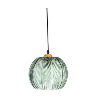 Zelena viseča svetilka s steklenim senčilom ø 22 cm Adar – Bloomingville