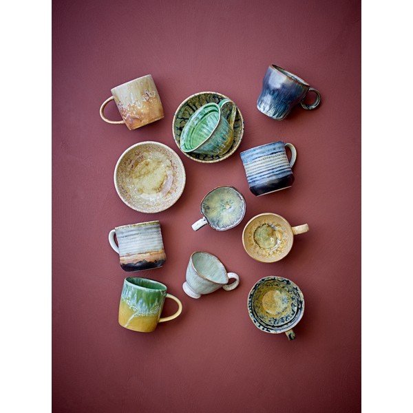 Modre skodelice v kompletu 4 ks iz kamenine 380 ml Deana – Bloomingville-image-4