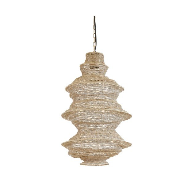 Bež kovinska viseča svetilka Nakisha – Light & Living