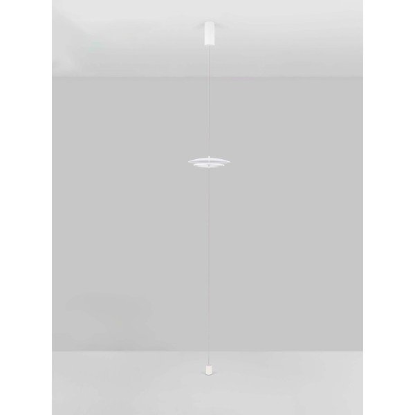 Mat bela aluminijasta LED zatemnitvena stoječa svetilka (višina 330 cm) Olos – Nova Luce-image-4