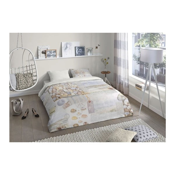 Bombažno posteljno perilo s potiskom Dobro jutro, Abel, 200 x 200 cm-image-1